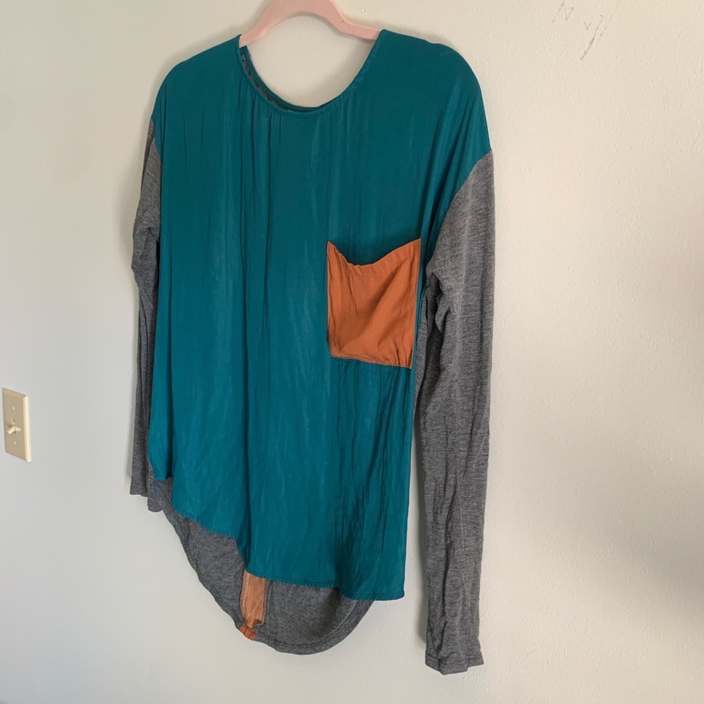 Dolan Anthropologie Gray Teal Long Sleeve XS Short - Picture 6 of 6